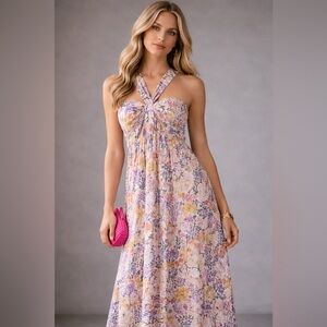 VICI Romantic Floral Maxi Dress | Boho Resort Style | Size L|NWT